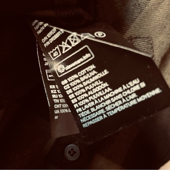 H&M Mens Plaid Button Down Flannel cotton Shirt -X S - Picture 8 of 10